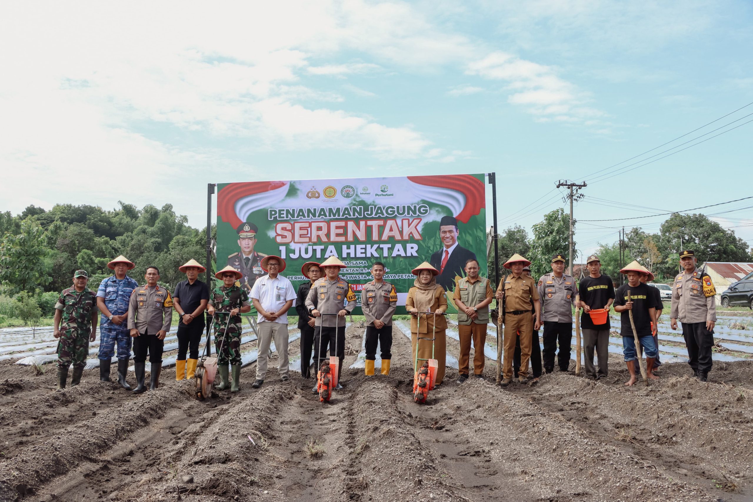 Dukung Ketahanan Pangan, Lahan 3 Ribu Meter Persegi Ditanami Jagung Bhayangkara