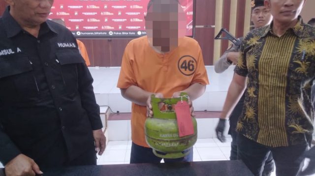 Bobol Rumah Makan Ayam Goreng, Gondol 14 Tabung Gas LPG, Ngandang di Tahanan Polres Blitar Kota