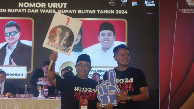 Sempat Molor, KPU Kabupaten Blitar Tetapkan Rijanto-Beky sebagai Bupati Terpilih
