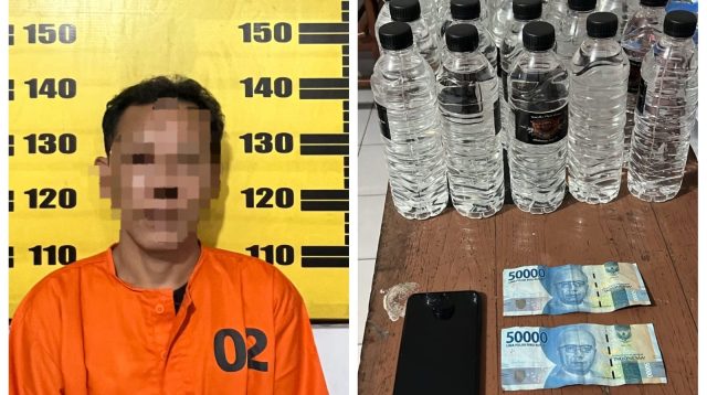 Pengedar Arak Bali Diamankan dengan 50 Botol Minol