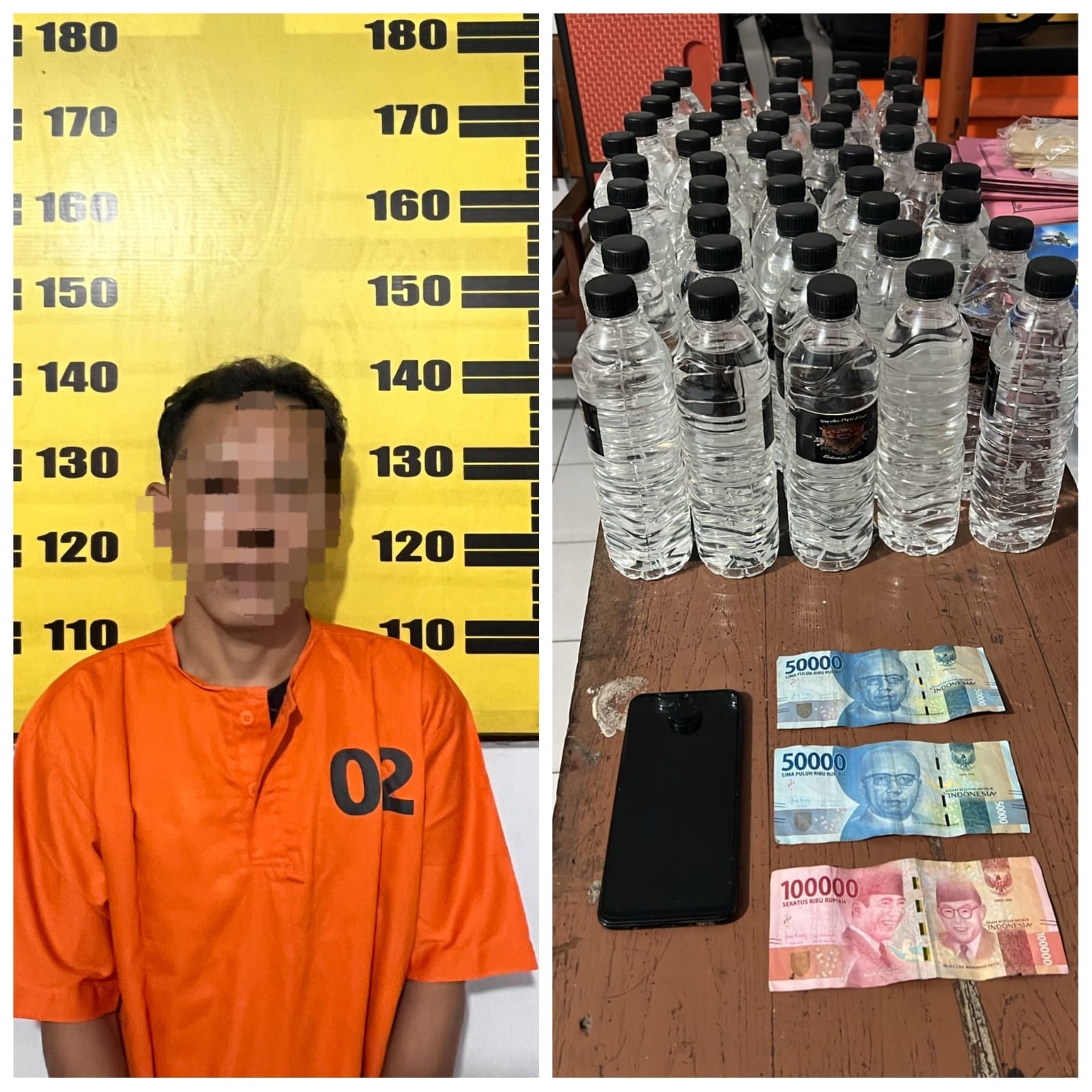 Pengedar Arak Bali Diamankan dengan 50 Botol Minol
