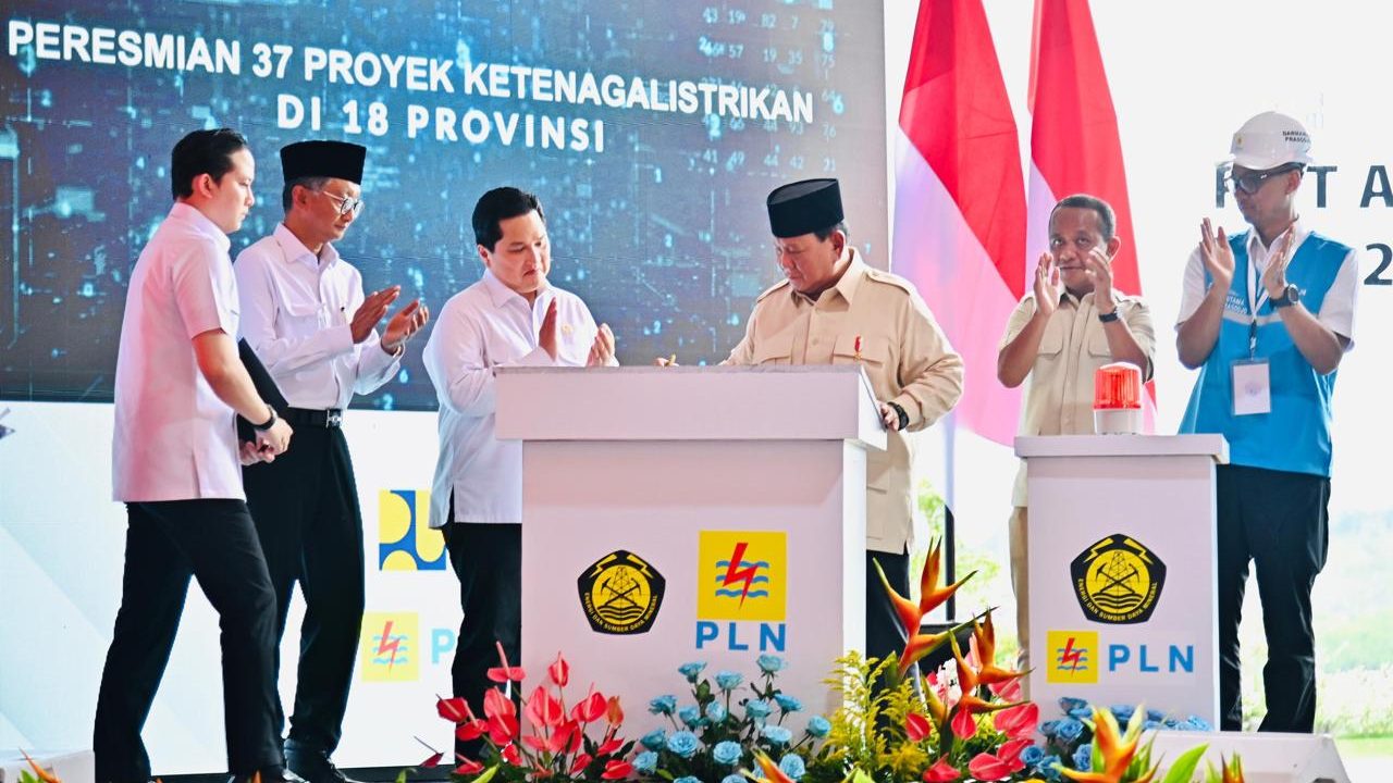 Presiden Praboso Subianto meresmikan proyek strategis ketenagalistrikan nasional