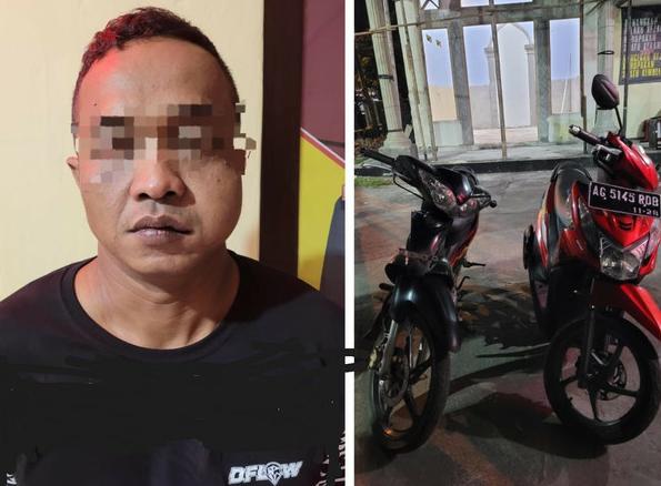 Gasak Motor Petani di Sawah, Pria Asal Kabupaten Pati Diamankan Polsek Karangrejo