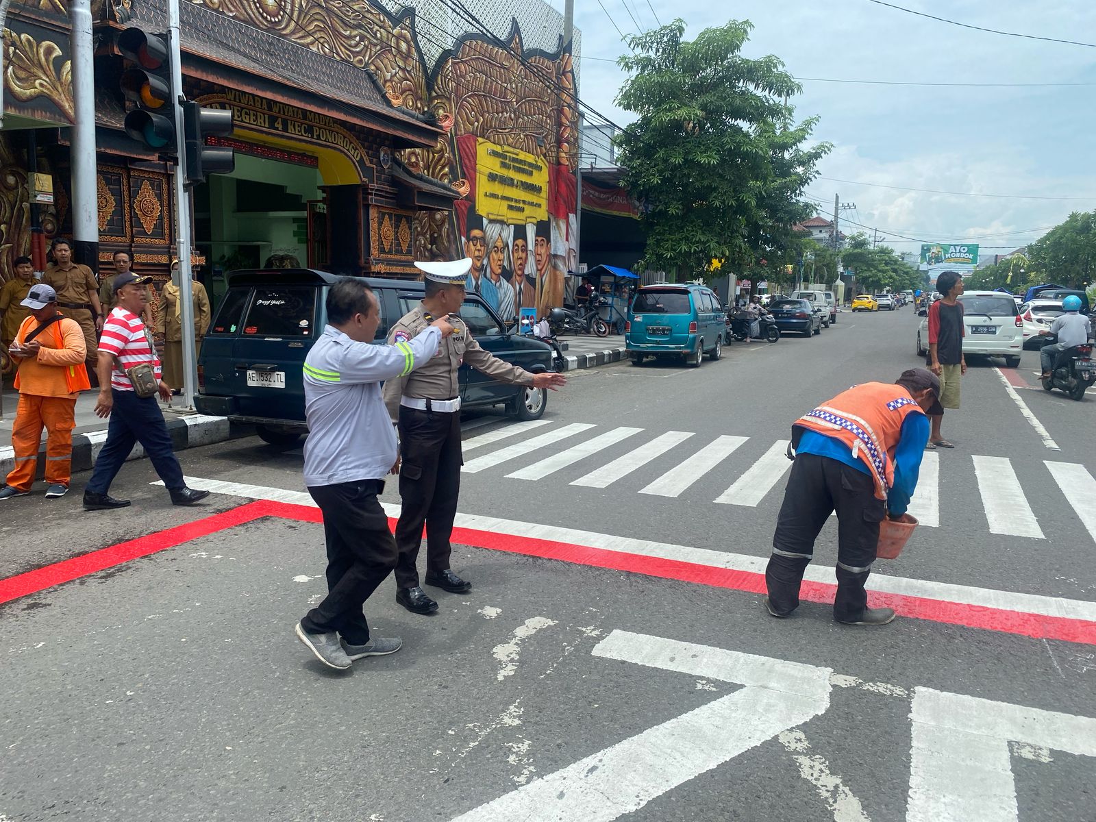 Sejumlah Titik Zona Selamat Sekolah (Zoss) di Ponorogo Diperbarui, Pengendara Diminta Lebih Hati-hati