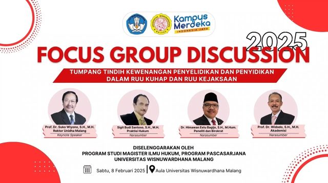 Universitas Wisnuwardhana Malang Bakal Gelar Focus Group Discussion, Bahas Isu RUU KUHAP dan RUU Kejaksan