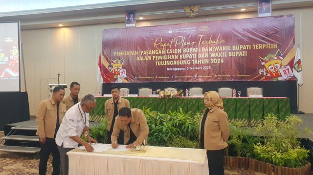 Paslon Gatut Sunu Wibowo dan Ahmad Baharudin Ditetapkan sebagai Bupati dan Wakil Bupati Terpilih, ini Program Prioritas untuk Tulungagung