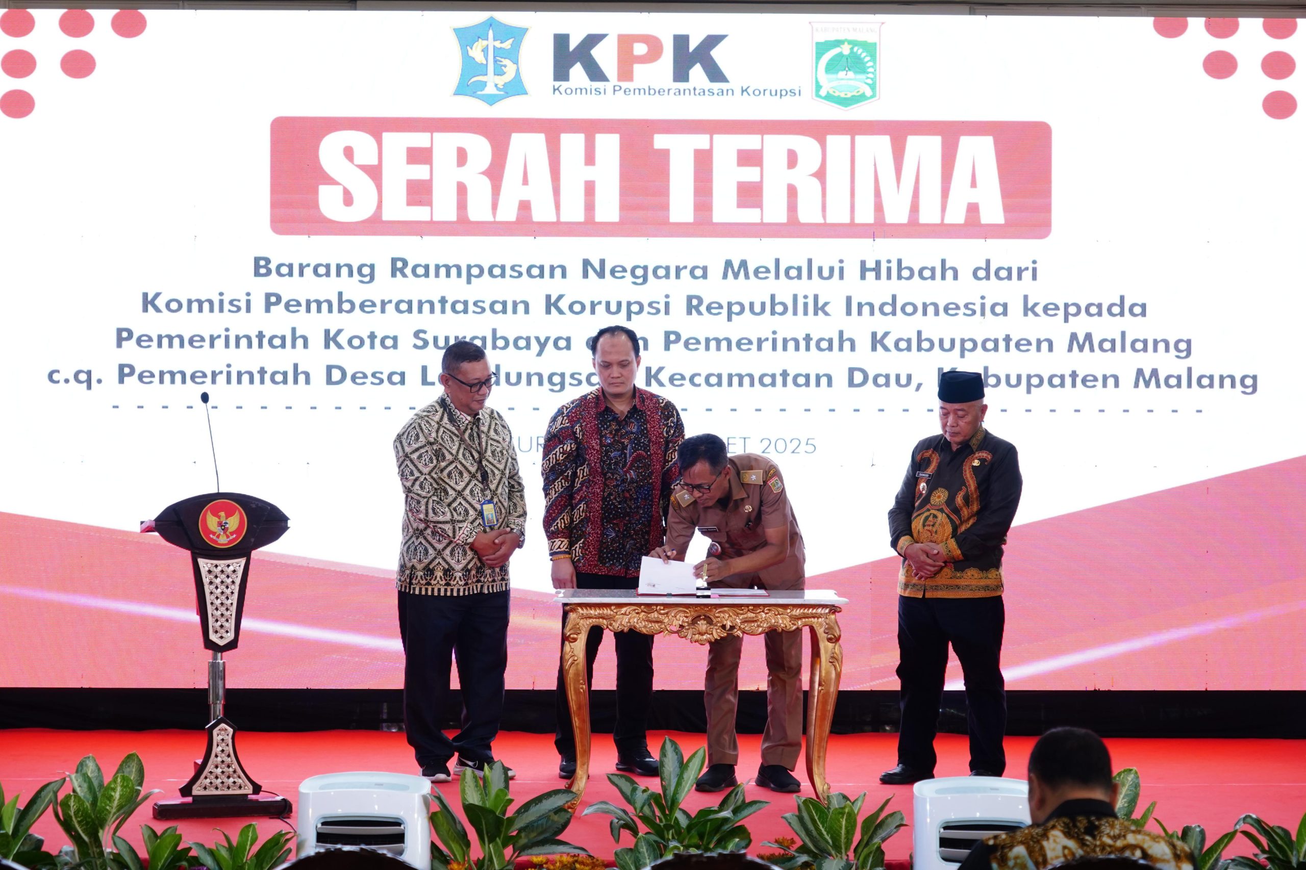 Pemkab Malang dapat Hibah dan Bangunan Tanah di KPK Senilai Rp 3,91 Miliar