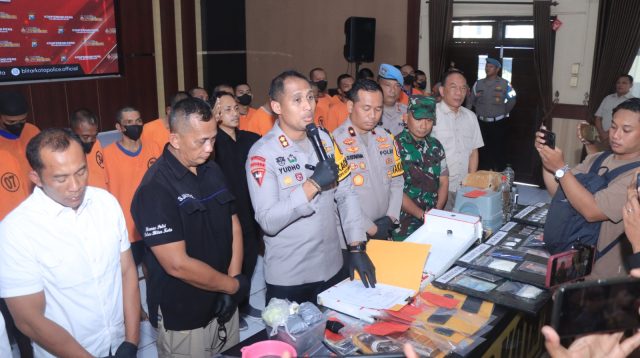 Operasi Pekat 12 Hari, Polres Blitar Kota Garuk 38 Tersangka Kriminal
