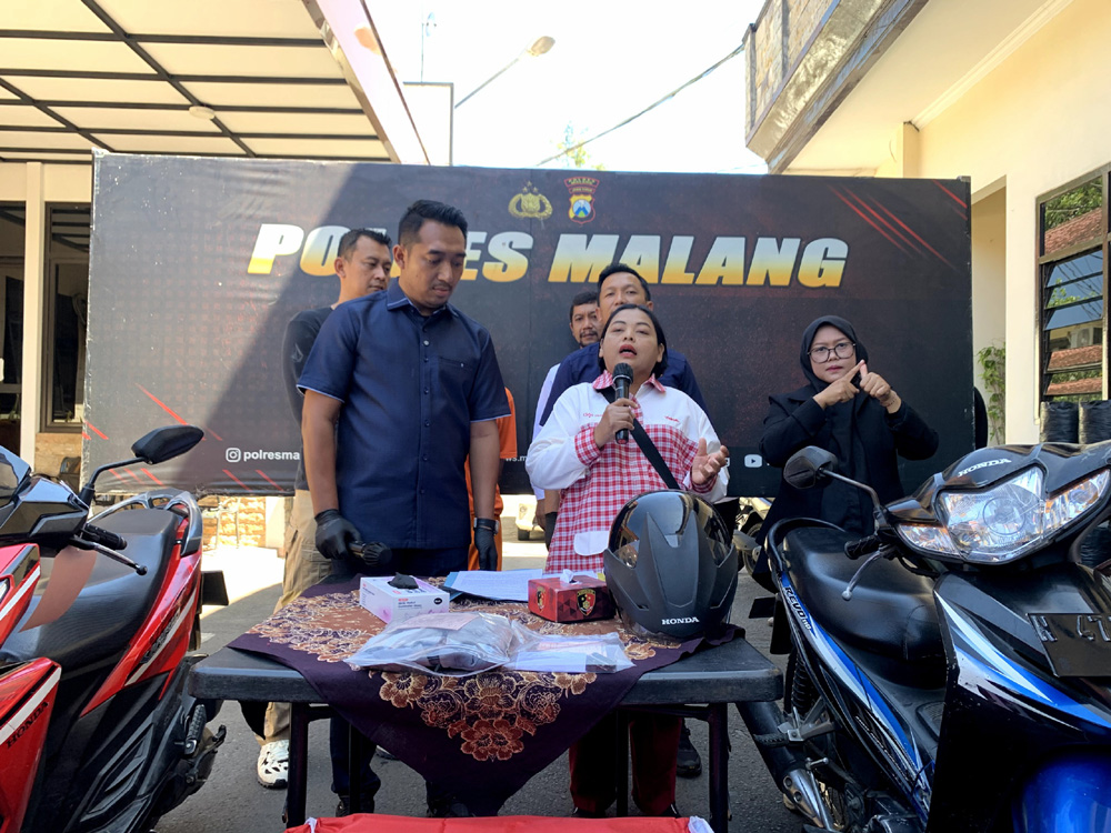 Polres Malang Tangkap Pencuri Motor Kurir Yakult yang Viral di Medsos