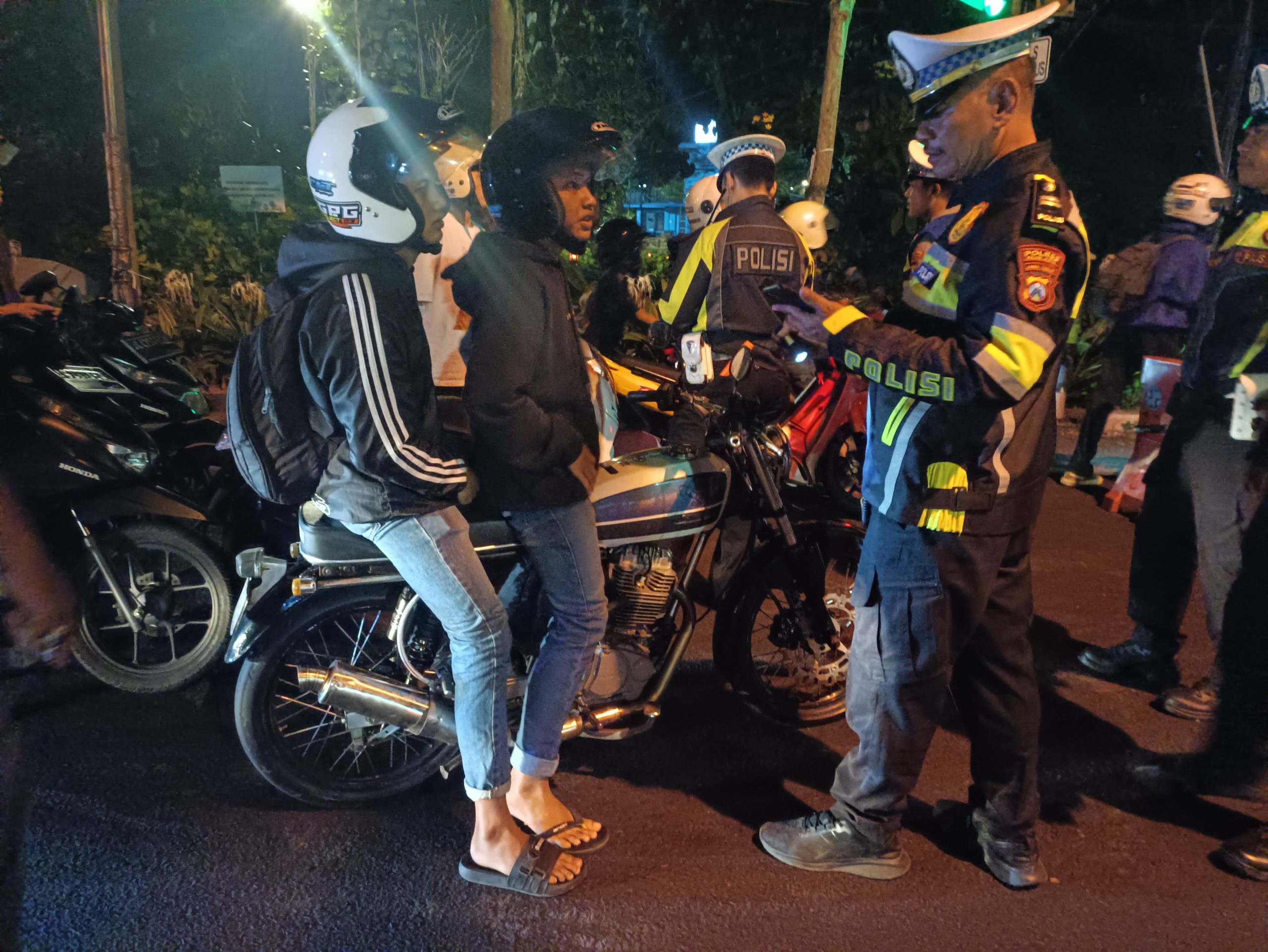 Razia Cipta Kondisi, Satlantas Polres Kediri Kota Tindak Knalpot Brong dan Amankan Puluhan Sepeda Motor