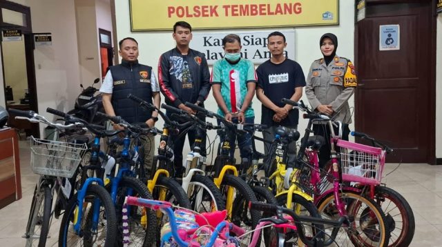 Beraksi di 11 TKP, Pria Spesialis Pencuri Sepeda Pancal di Jombang Diciduk Polisi