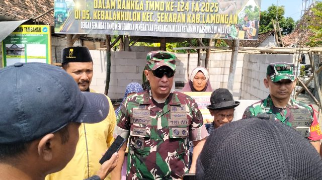 Kasdam V Brawijaya Tinjau Langsung Progres TMMD ke-124 di Lamongan, Apresiasi Sinergi TNI - Masyarakat