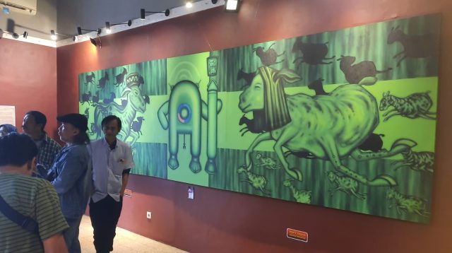 Pameran Lukisan Ukuran Besar di Galeri Merah Putih Surabaya, ‘XXX Posed’ Simbol Ruang Terbuka dan Ide Liar Dipertemukan