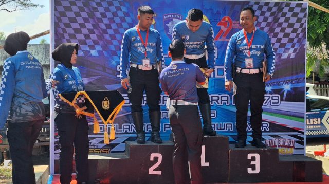 Tim PJR Polres Batu Juara 1 Lomba Safety Riding Polda Jatim