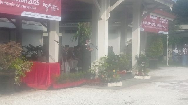 Wabup Kediri Pimpin Upacara Hari Lahir Pancasila, Pesankan Perkuat Persatuan dan Kesatuan