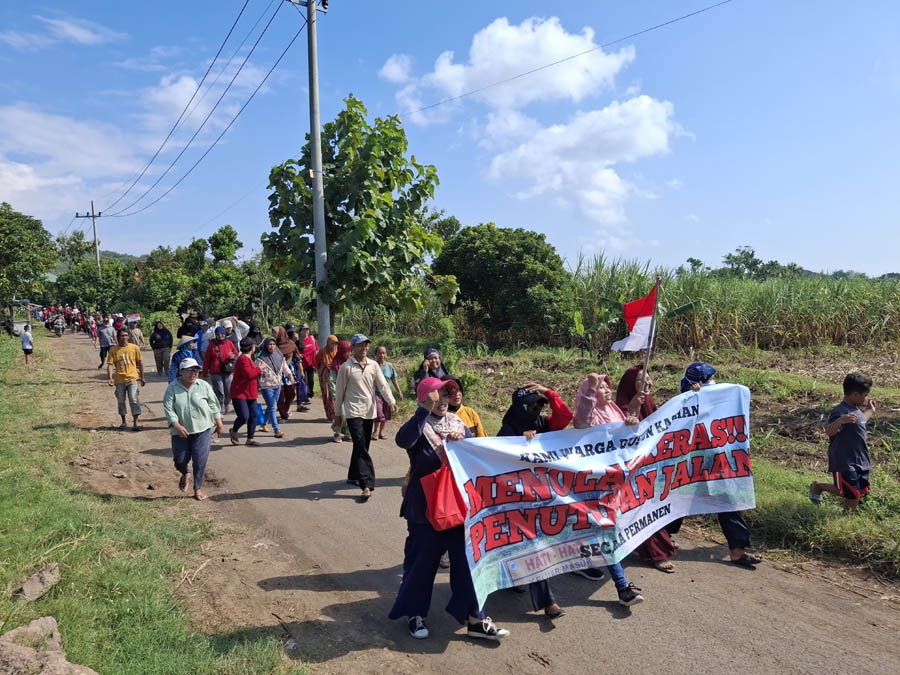 Warga Demo Minta Permudahan Akses Terdampak Tol Kediri-Tulungagung