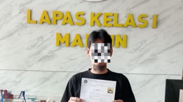 Tuntaskan Masa Hukuman, 1 Warga Binaan Kasus Terorisme di Lapas Kelas I Madiun Resmi Hirup Udara Bebas