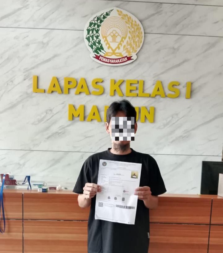 Tuntaskan Masa Hukuman, 1 Warga Binaan Kasus Terorisme di Lapas Kelas I Madiun Resmi Hirup Udara Bebas
