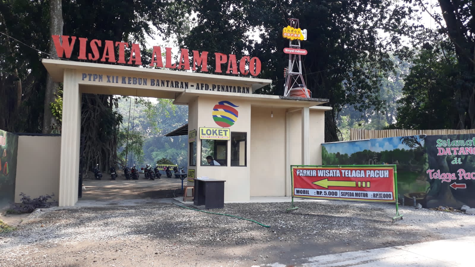 Asrinya Wisata Alam Telaga Paco Blitar Dikelilingi Pohon Karet Dekat Lereng Gunung Kelud