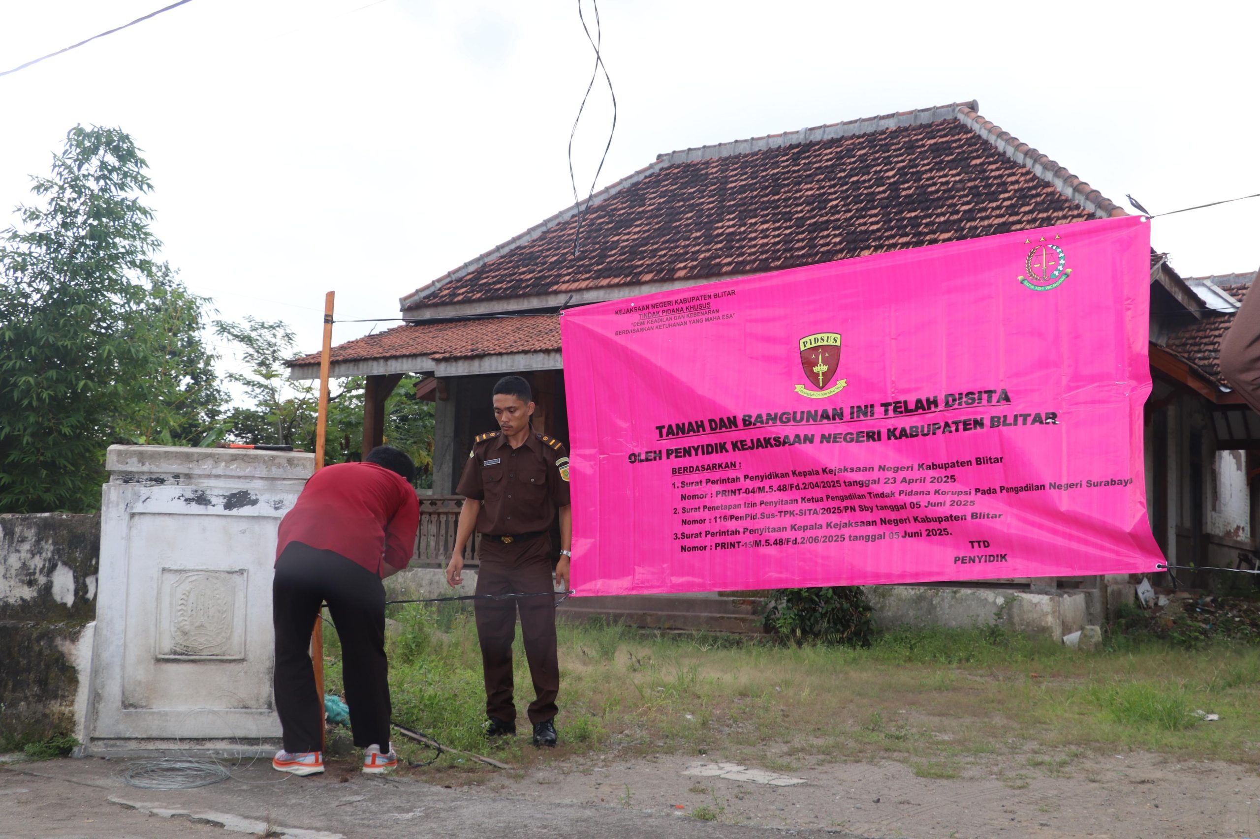 Lima Aset Tanah dan Bangunan Rp 4 Miliar Disita Terkait Korupsi Dam Kalibentak Blitar