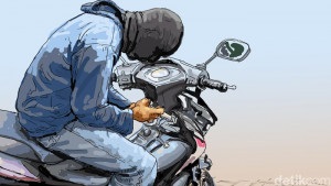 Sepeda Motor Pinjaman Warga Lamongan Raib Digondol Maling 