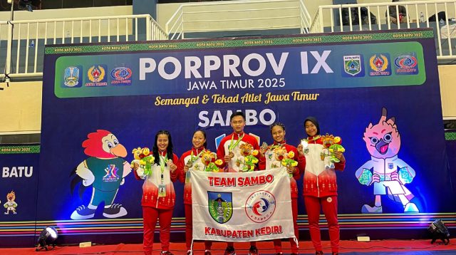 Lima Medali Porprov Jatim IX 2025 Diraih Cabor Sambo Kabupaten Kediri