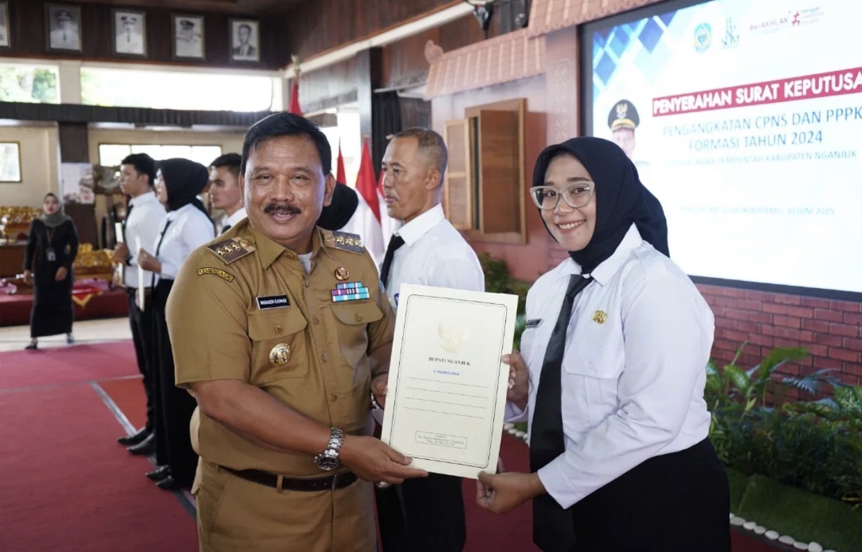 Setelah Tertunda 6 Bulan, 206 CPNS dan PPPK 2024 Nganjuk Akhirnya Terima SK Pengangkatan