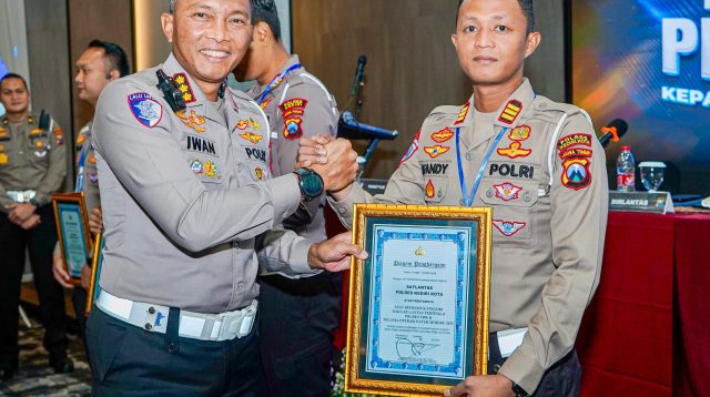Tiga Penghargaan Sekaligus, Satlantas Polres Kediri Kota Diapresiasi Polda Jatim