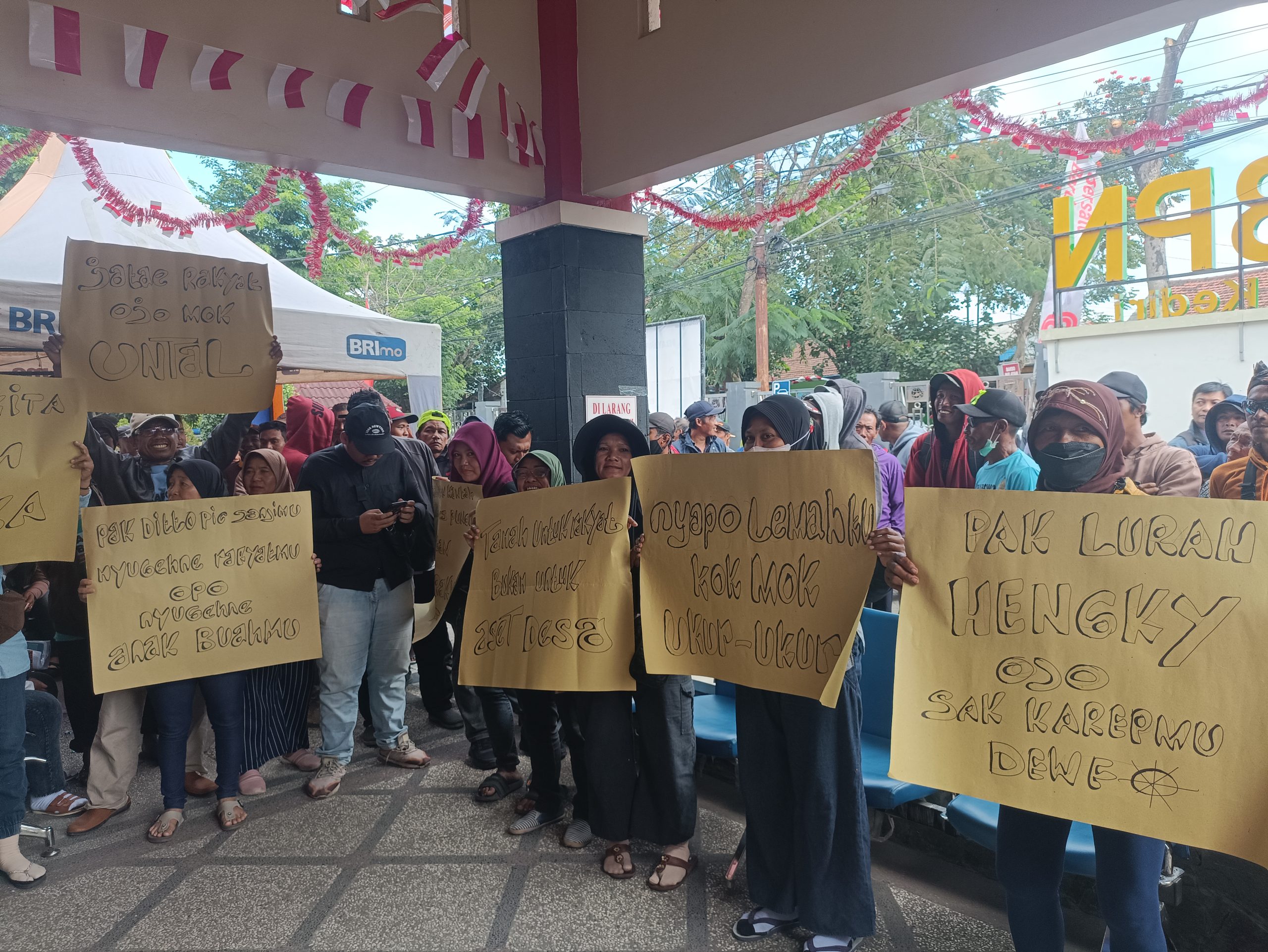 BPN Kabupaten Kediri Digeruduk, Paguyuban Tani Tolak Penetapan Lahan Tanah Garapan