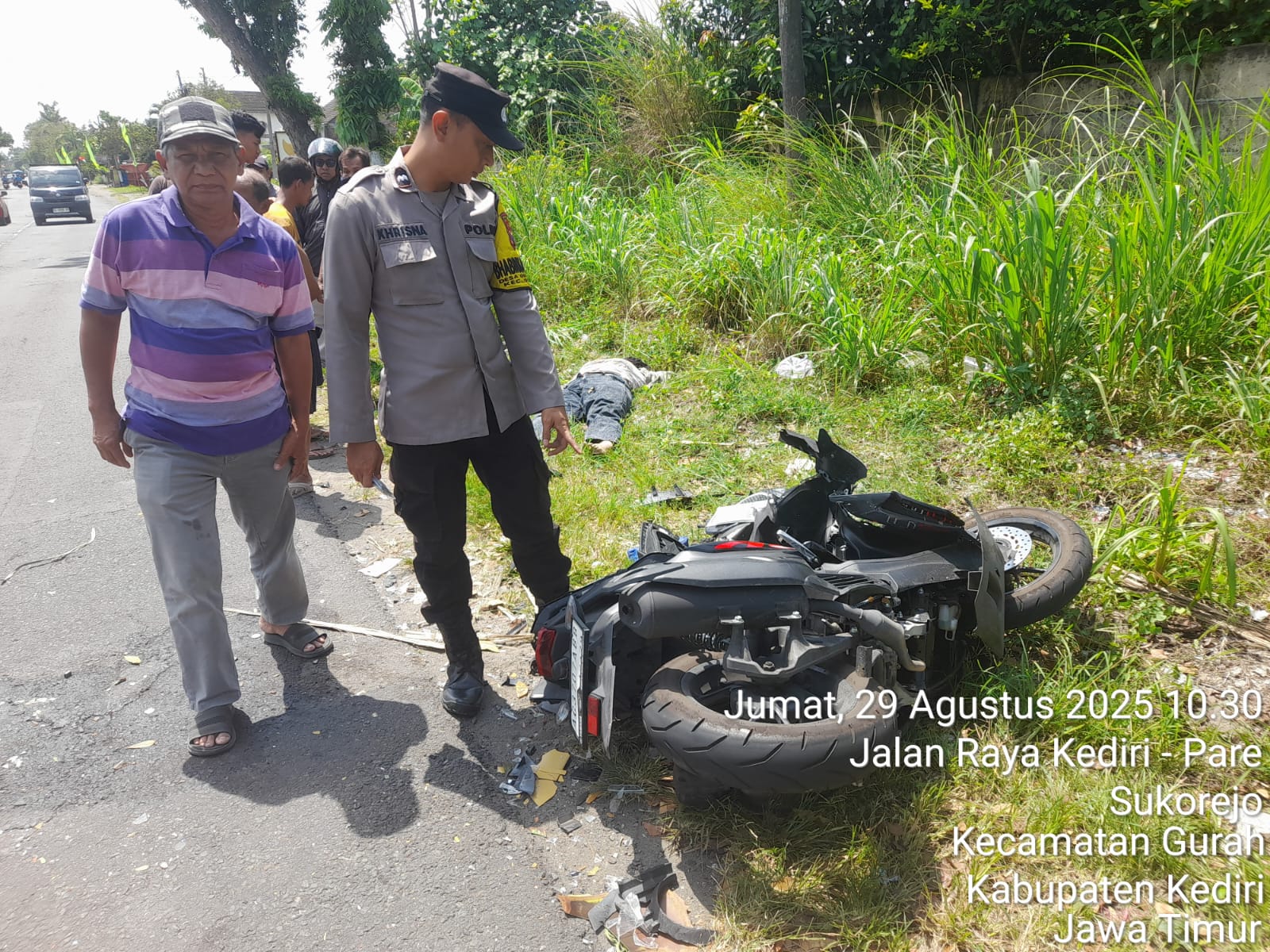 Kecelakaan di Jalan Raya Kediri–Pare Depan Kantor NU, Pemotor Meninggal Dunia