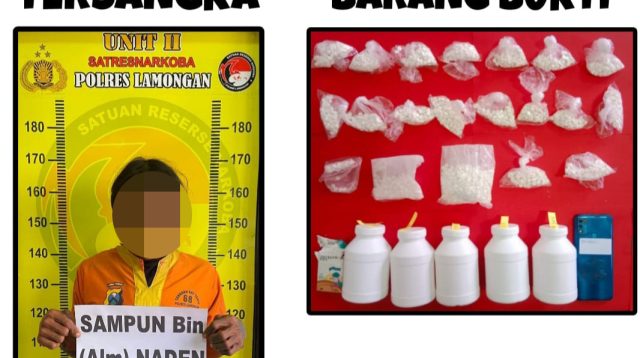 Edarkan Pil Dobel L, Warga Sarirejo Lamongan Ditangkap dengan 2.600 Butir Barang Bukti