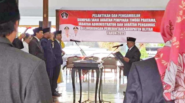 Mutasi ASN Digelar, Delapan Jabatan Kepala Dinas Pemkab Blitar Masih Lowong