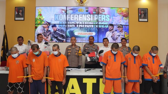 Rilis Akhir Tahun 2025, Polres Batu Catat Kamtibmas Kondusif dan Beragam Capaian Strategis