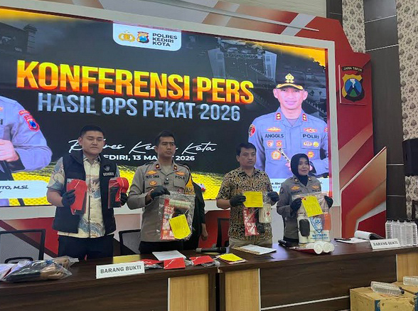 Operasi Pekat Semeru 2026, Polres Kediri Kota Ungkap 25 Kasus