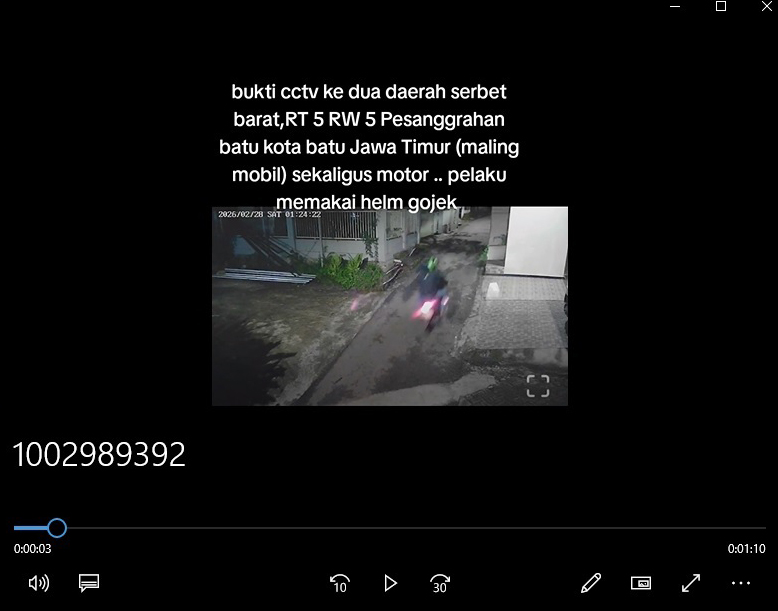 Terekam CCTV, Avanza Silver Raib Digondol Maling di Pesanggrahan Kota Batu