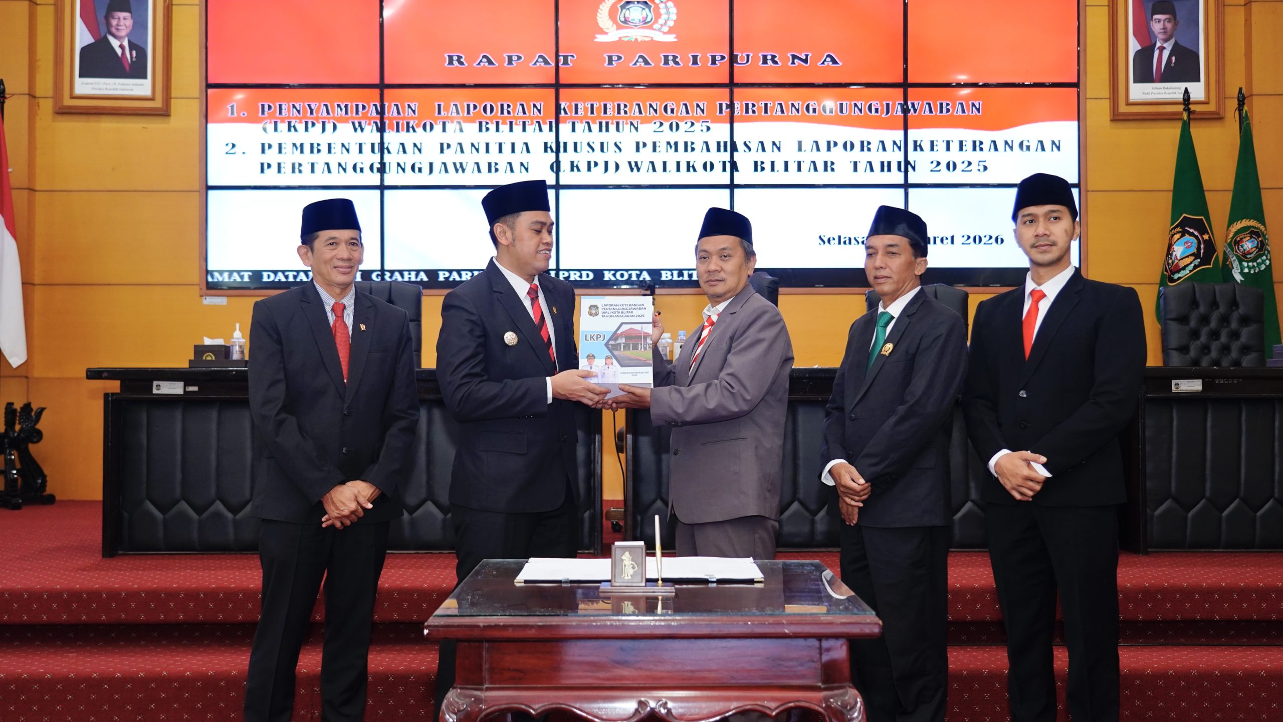 DPRD Kota Blitar Gelar Rapat Paripurna LKPJ Tahun 2025, Dipimpin Ketua dr Syahrul Alim, Tindaklanjuti Bentuk Pansus
