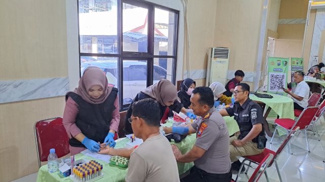 Ratusan Personel Polres Nganjuk Jalani Pemeriksaan Kesehatan, Gak Nyangka ini Hasilnya