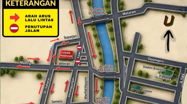 Rekayasa lalulintas Jalan Kawi.