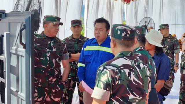 Pangdam V/Brawijaya, Rudy Saladin meninjau lokasi Yonif dan Brigif TP di Ponorogo.(foto: istimewa)