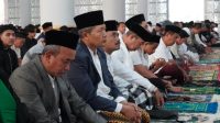 Pelaksanaan Sholat Iedul Adha di Masjid An-Nur Pare Rabu pagi.