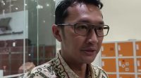 Juru Bicara KPK, Budi Prasetyo saat memberikan keterangan terkait pemeriksaan 19 pejabat Pemkab Tulungagung.