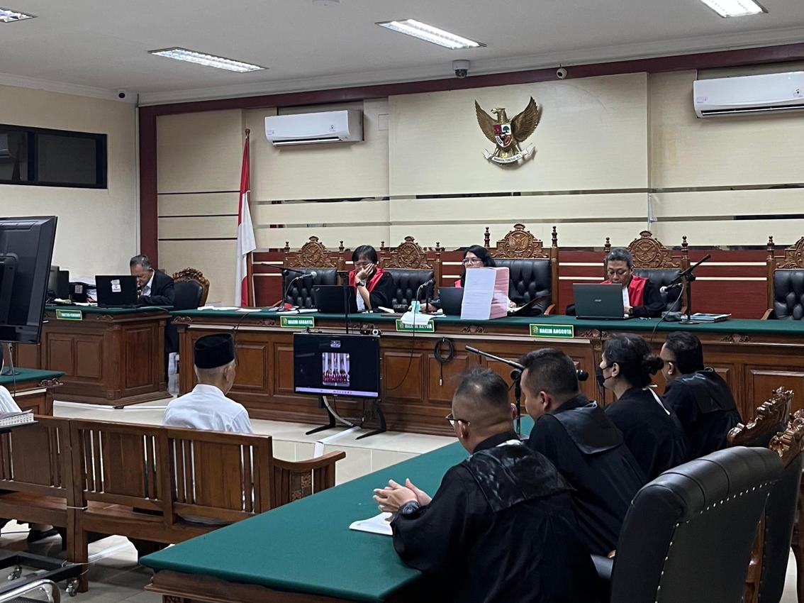 Proses sidang dengan agenda putusan atas perkara korupsi SKTM di RSUD dr Iskak Tulungagung.