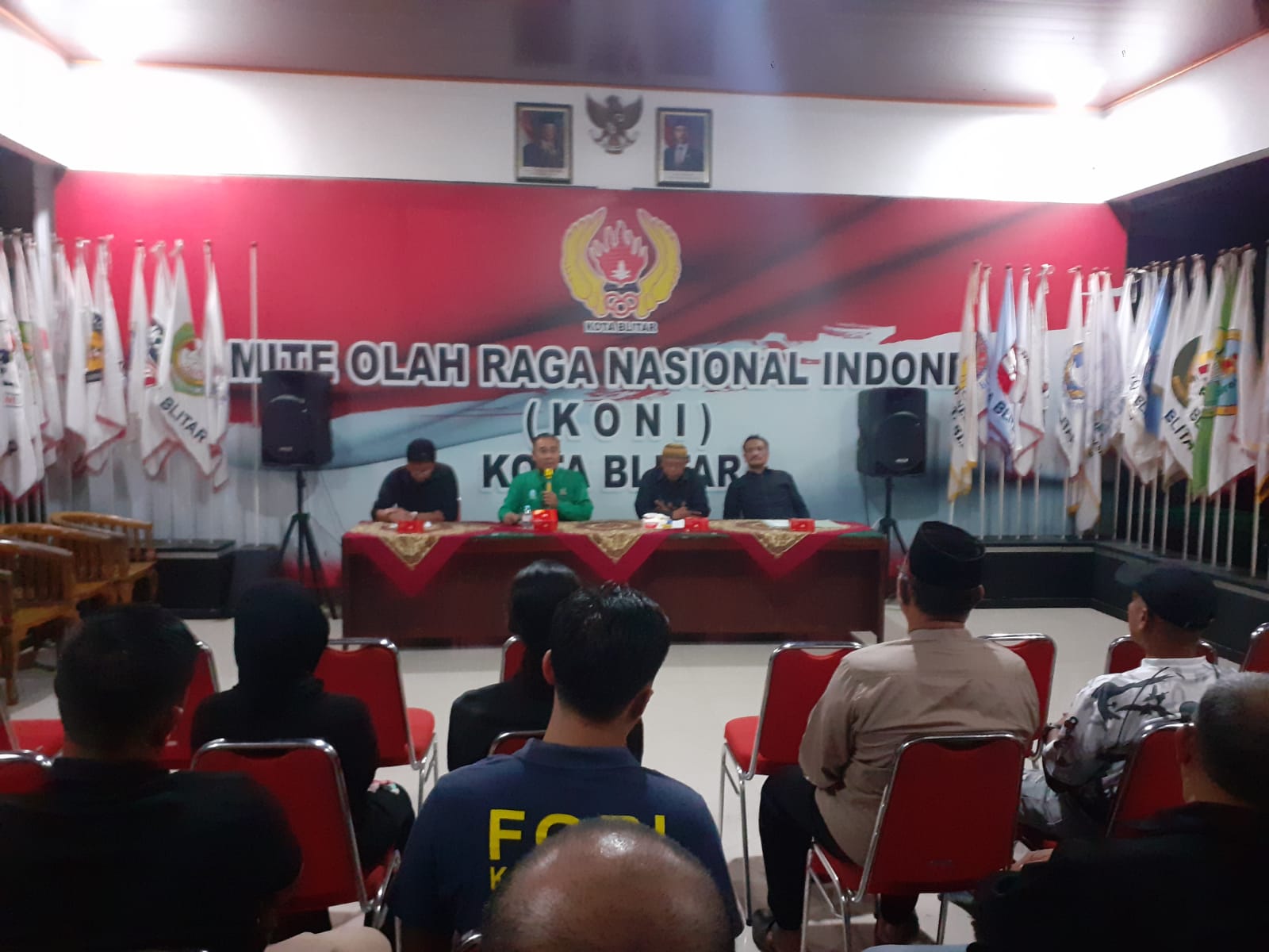 Agenda penetapan calon ketua umum KONI Kota Blitar yang dihadiri 28 cabor di kantor KONI Kota Blitar.