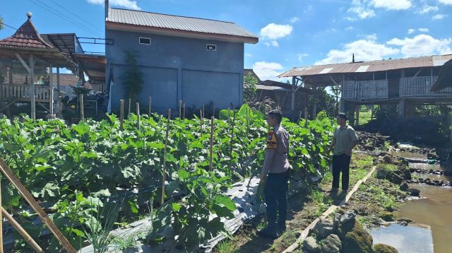 Polres Blitar Dampingi Petani Kelola Lahan Sayur untuk Dukung Ketahanan Pangan