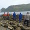 Tim gabungan saat menyisir jalur pinggir pantai atau darat di dua pantai, Pantai Umbulwaru  hingga Pantai Tambakrejo.