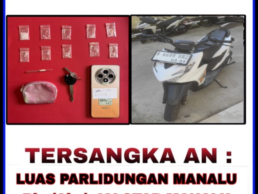 Barang bukti sabu dan lainnya milik tersangka LPM asal Sumatera Utara di amankan di Mapolres Lamongan.