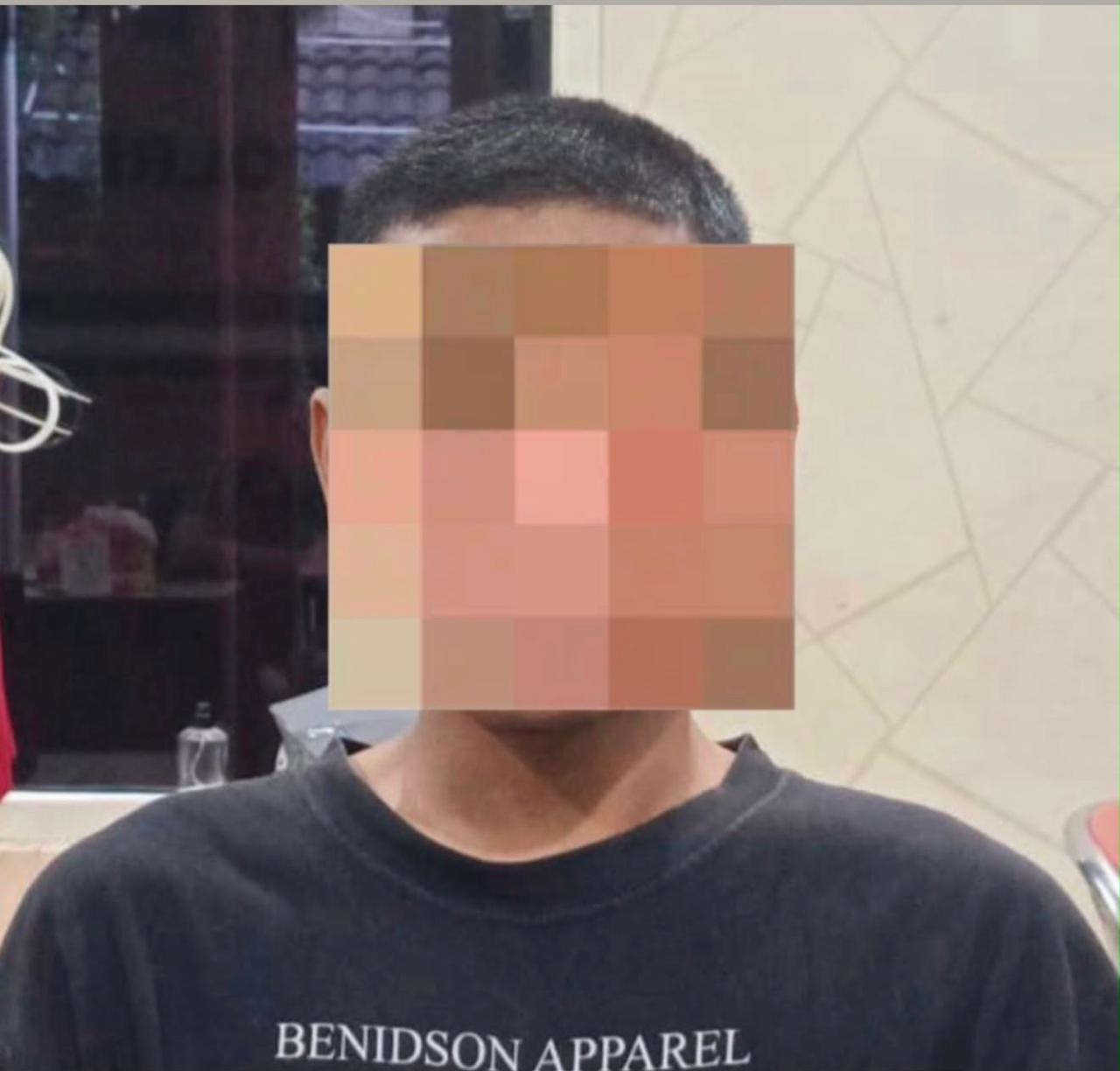 DPO kasus pencurian celengan MR di amankan di Polres Lamongan.