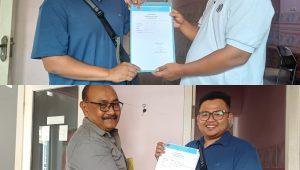 Dua wartawan mendaftar perebutan kursi Ketua PWI Lamongan.