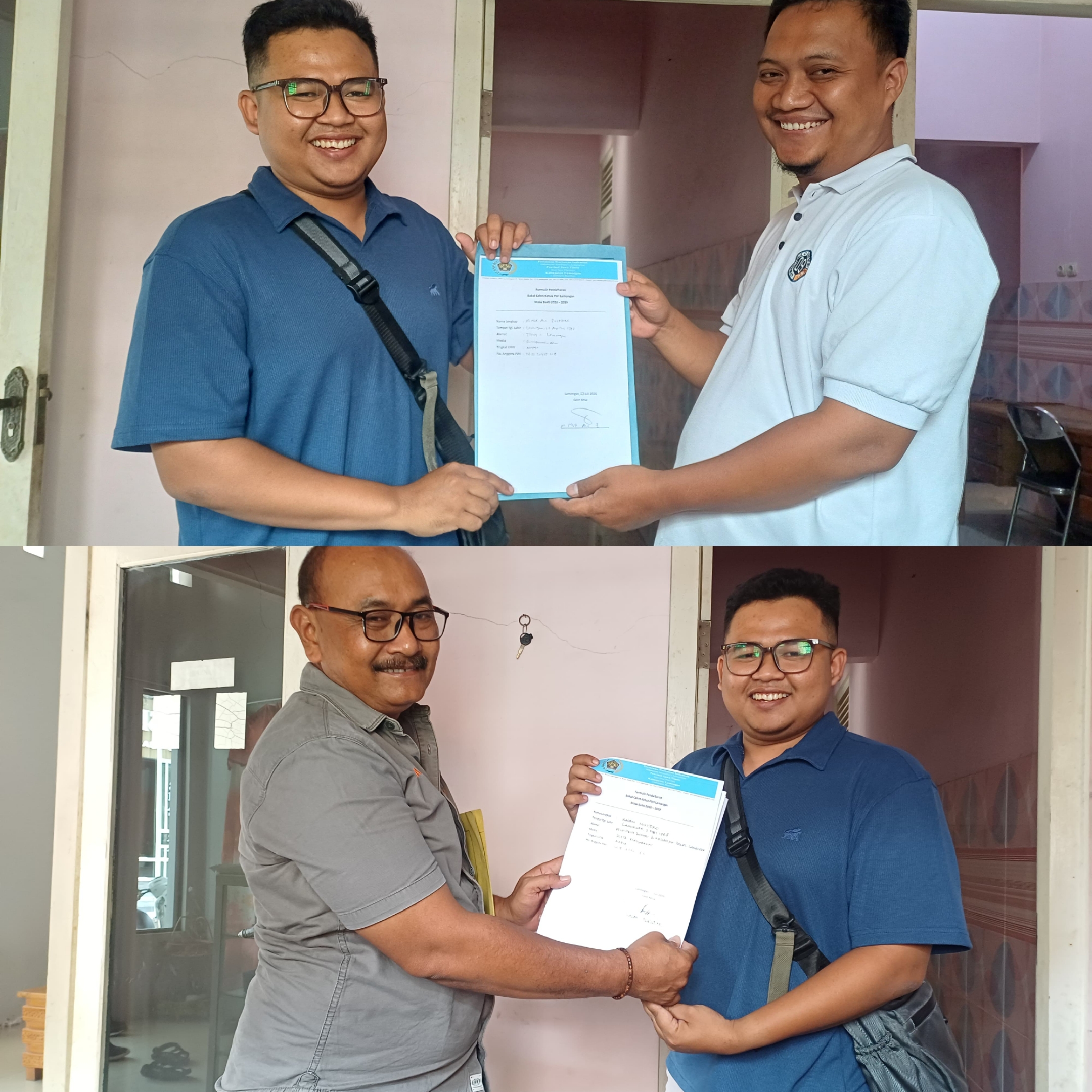 Dua wartawan mendaftar perebutan kursi Ketua PWI Lamongan.