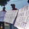 Puluhan Serikat Buruh Plywood Jombang (SBPJ) yang menjadi korban pemutusan hubungan kerja (PHK) PT Sumber Graha Sejahtera (SGS) melakukan aksi mendirikan tenda keprihatinan di depan Kantor Dinas Ketenagakerjaan (Disnaker) Kabupaten Jombang, dan menuntut perusahaan dan Dinas bersikap tegas, Jumat (17/7/2026) siang.